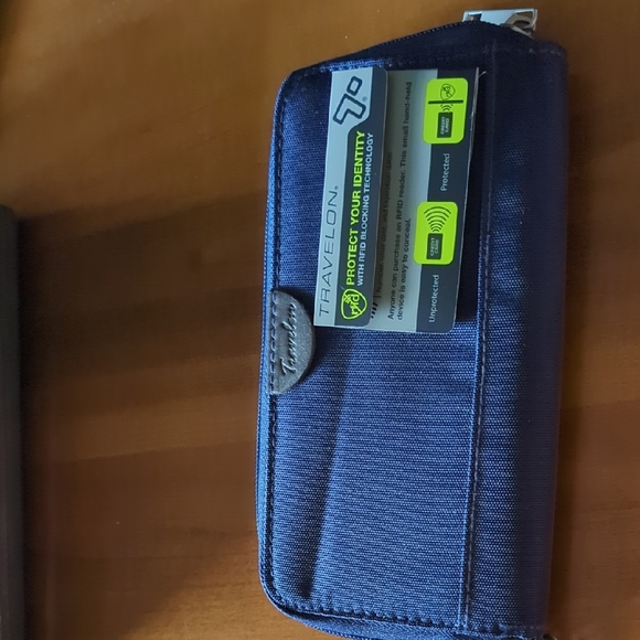 Travelon Navy RFID Blocking Wallet - Picture 1 of 1